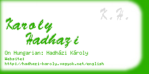 karoly hadhazi business card