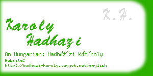 karoly hadhazi business card